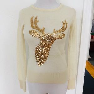 French Connection Gold Sequins Sweater